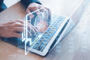 artificial intelligence Digital transformation change management, internet of things. new technology bigdata and business process strategy, customer service management, cloud computing.Ai technology. photo