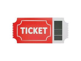 Ticket icon 3d rendering vector illustration