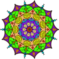 mandala coloration tatouage bohémien art ornement rétro modèle pour décoration arrière-plans png