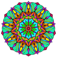 mandala coloration tatouage bohémien art ornement rétro modèle pour décoration arrière-plans png