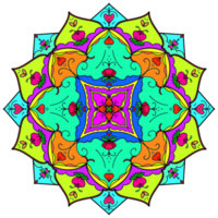 mandala coloration tatouage bohémien art ornement rétro modèle pour décoration arrière-plans png