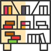 Bookshelve Vector Icon Design