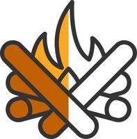 Bonfire Vector Icon Design