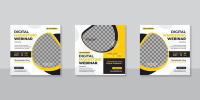 Digital business marketing social media post template. vector