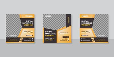 Digital business marketing social media post template. vector