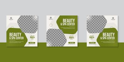 Beauty Spa Social Media Post Design vector