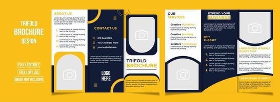 Corporate business trifold brochure template vector
