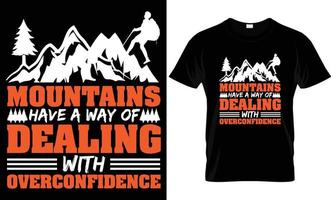 Hiking T - Shirt Design vector