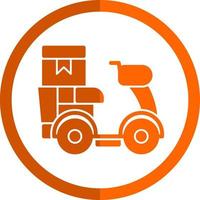 Delivery Bike Vector Icon Design