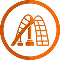 Roller Coaster Vector Icon Design