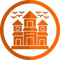 Haunted House Vector Icon Design