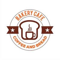 bread cafe logo vector icon illustration