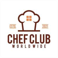 bread and chef logo vector icon illustration