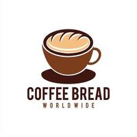 Bread Coffee logo vector icon illustration