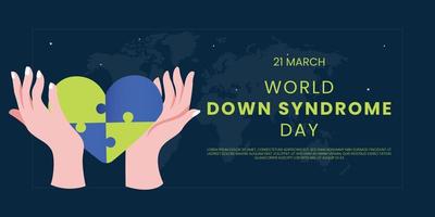 World Down Syndrome Day banner. vector