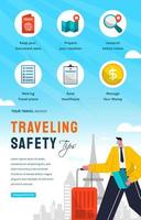 Traveling Safety Poster Template vector