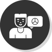 Peace Chat Vector Icon Design