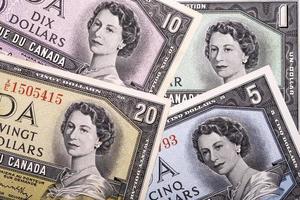 antiguo canadiense dinero un negocio antecedentes foto