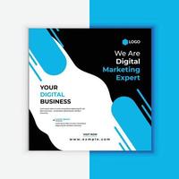 Digital marketing agency modern business flyer design vector template