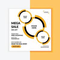 Special offer mega sale banner background template design vector illustratio