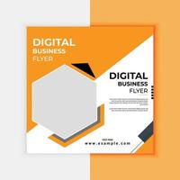 Digital marketing agency modern business flyer design vector template