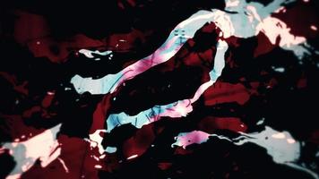 Sombrio vermelho, Preto e branco abstrato líquido movimento grunge estilo fundo animação. video