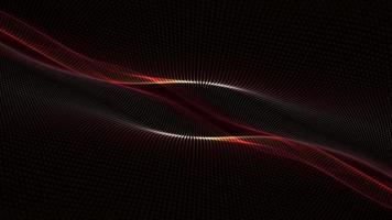 Abstract motion background with a beautiful gently flowing red and golden digital fractal wave. This abstract technology concept background is full HD and a seamless loop. video
