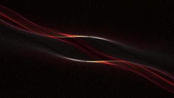 Abstract motion background with a beautiful gently flowing red and golden digital fractal wave. This abstract technology concept background is full HD and a seamless loop. video