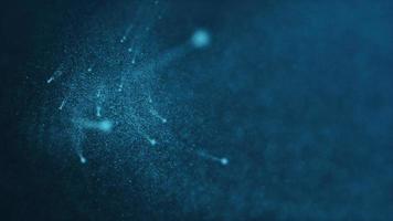 Abstract background with glowing blue energy particles like meteors flowing towards the camera. This motion background animation is full HD and a seamless loop. video