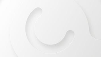 Clean white gradient background with gently rotating semicircles. This minimalist abstract motion background is full HD and a seamless loop. video