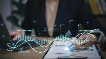 Business Intelligence concept - data analysis, management tools, intelligence, corporate strategy creation, data-driven decision making. photo
