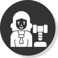 Judge Woman Vector Icon Design