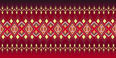 Beautiful colorful Thai knitted embroidery. geometric ethnic oriental pattern traditional on black background, Thai pattern culture, green stylem, clipping path include photo