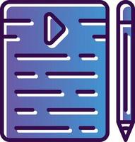 diseño de icono de vector de escritura de guión