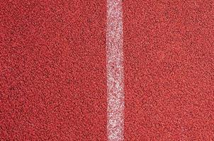 Running track with white line texture,sports texture for background photo
