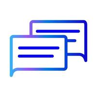 Gradient icon of AI Chat gpt technology. Arteficial intelligence message bot. Simple line element vector