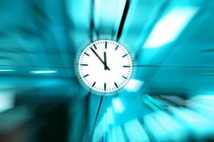 clock blurred ,conceptual image of time running or passing away effect  zoom out alarm clock to movements photo