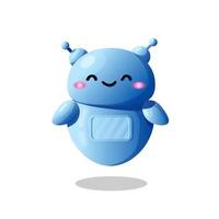 Vector artificial intelligence robot. Virtual 3d assistant. Chat gpt robot. Futuristic technology metal cute mascot