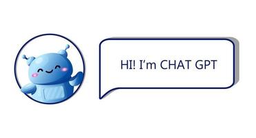 AI vector illustration. Helper chatbot. Online assistant chat bot. Vector robot says Hello bubble text