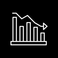 Fluctuation Down Vector Icon Design