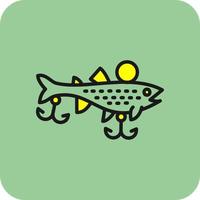 diseño de icono de vector de cebos de pesca