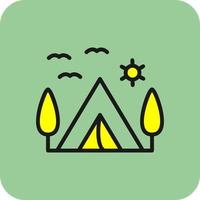 Campsite Vector Icon Design
