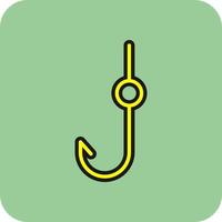 Fishing Hook Vector Icon Design