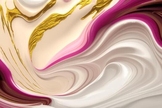 abstract background with gold and pink waves photo