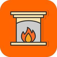 Fireplace Vector Icon Design