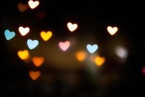 corazón forma bokeh luces antecedentes foto