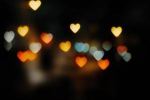 heart shape bokeh lights background photo