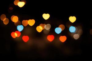 corazón forma bokeh luces antecedentes foto