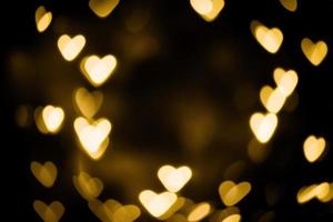 heart shape bokeh lights background photo
