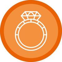 diseño de icono de vector de anillo de diamante